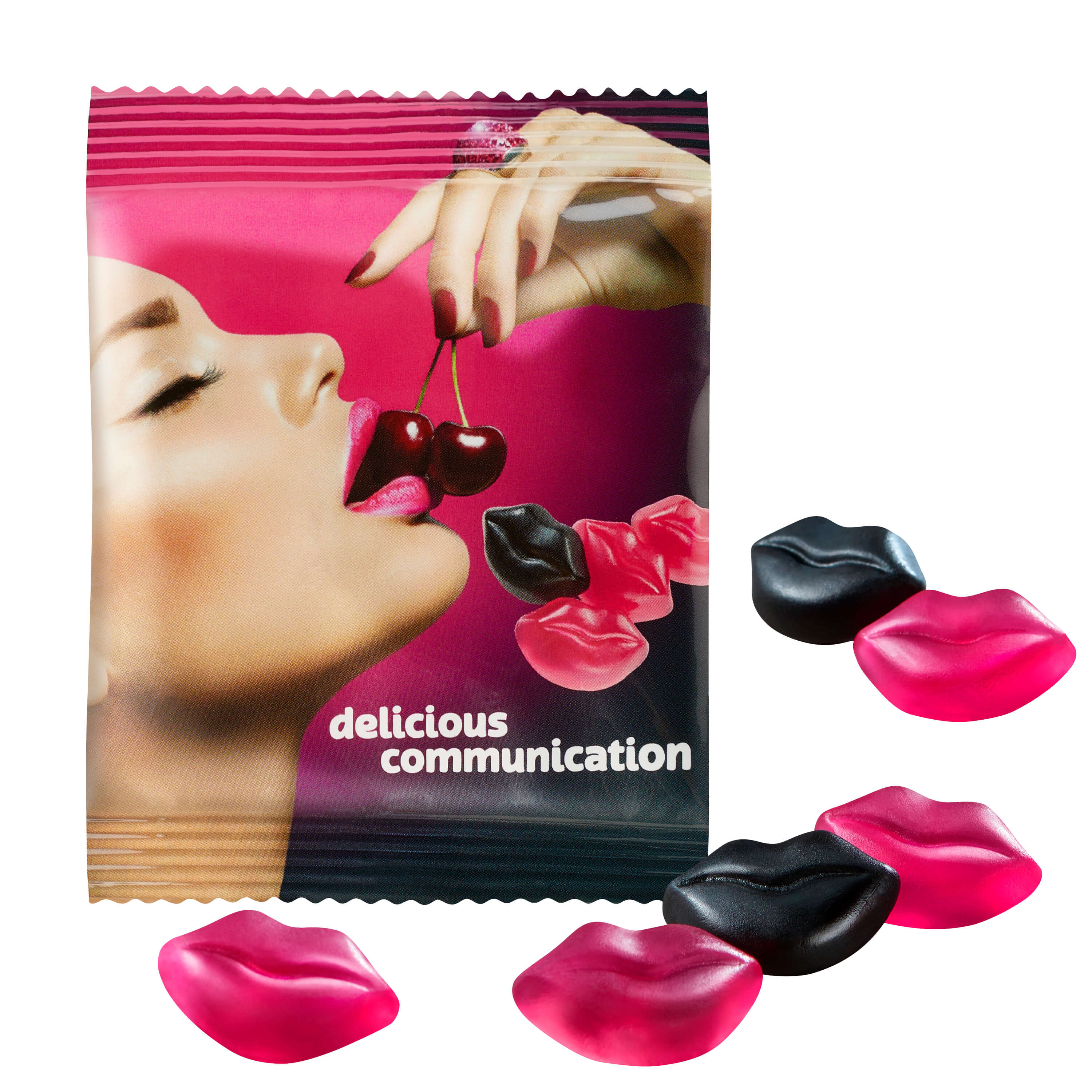 Baisers VEGAN à la cerise de Forêt-Noire, sachet conventionnel Baisers VEGAN à la cerise de Forêt-Noire, sachet conventionnel