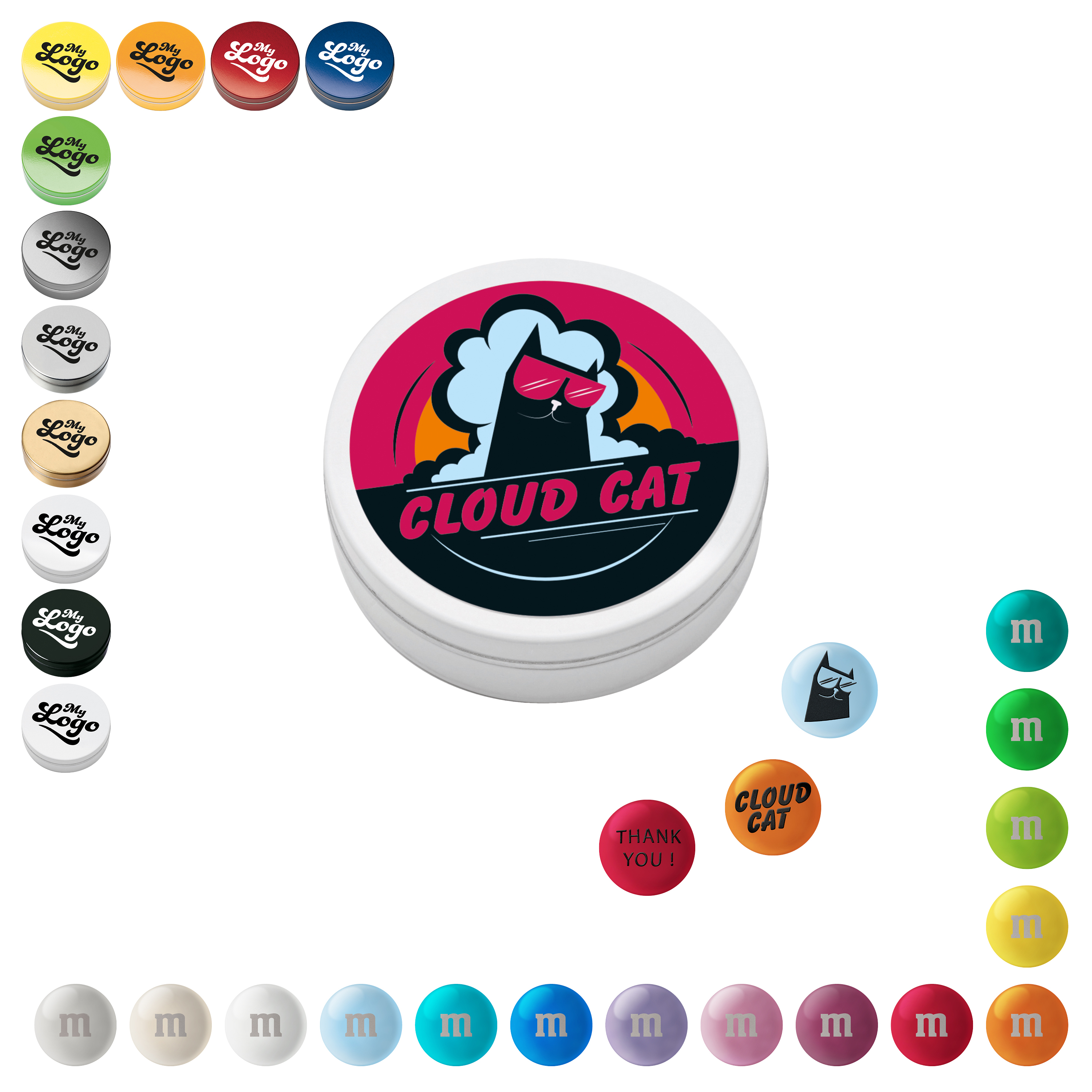 Personalisierte M&M'S® Schokolinsen in Metallbox 20 g