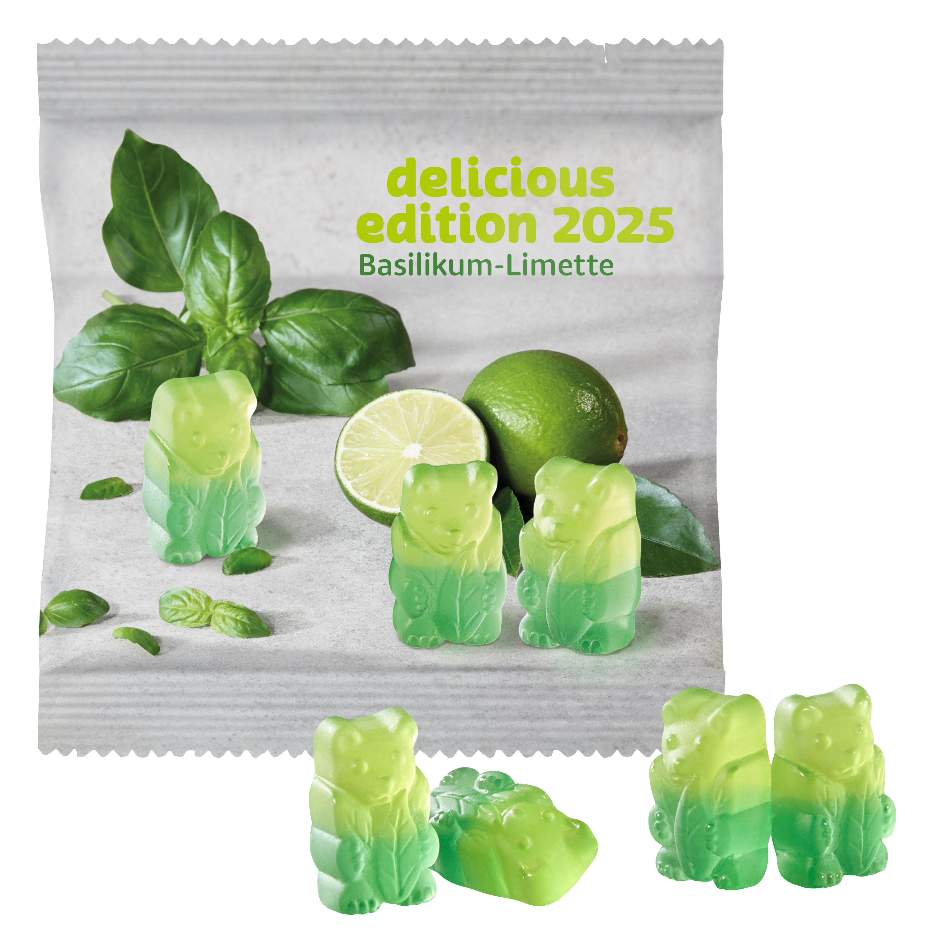 Vegane Basilikum-Limetten Bärchen