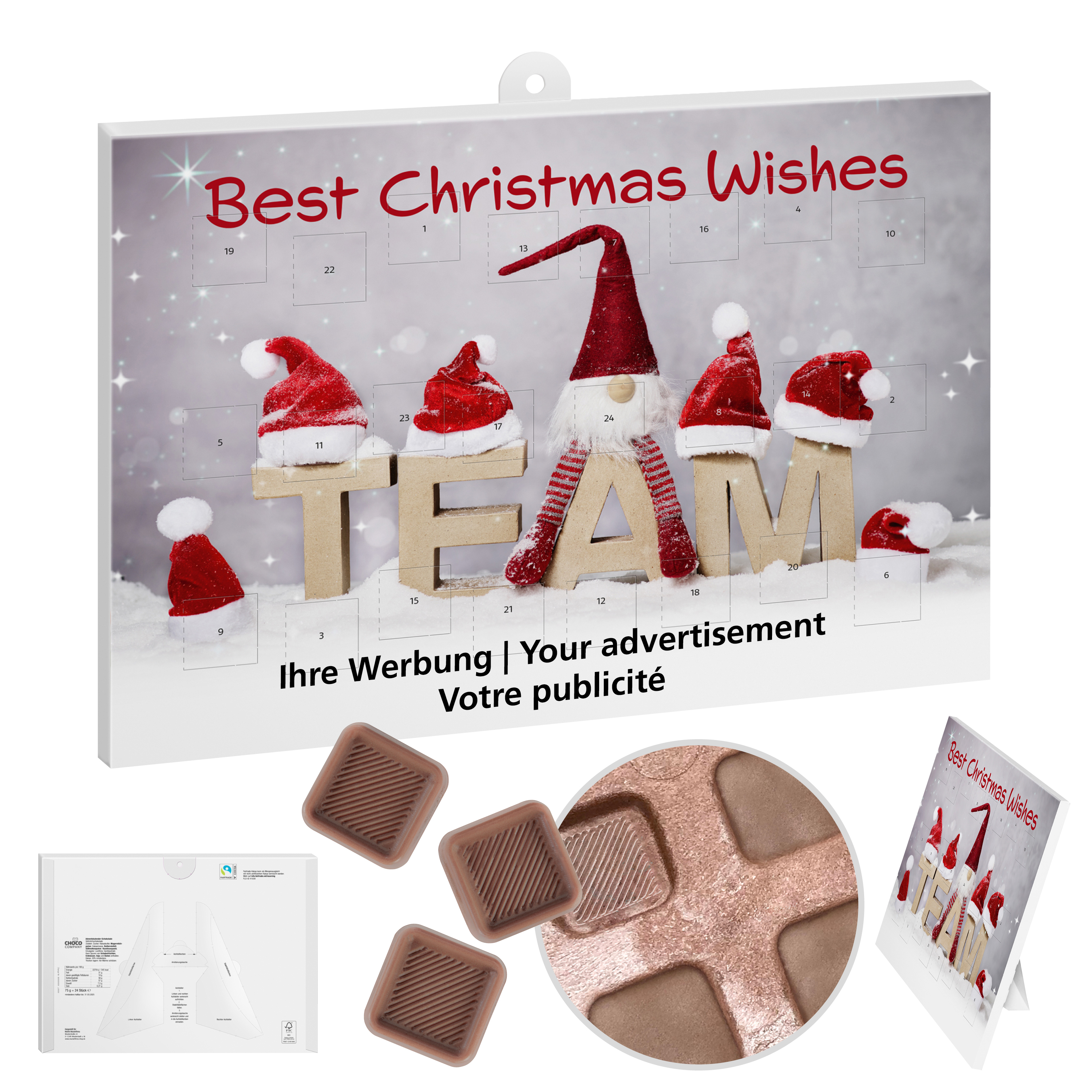 reinpapier® Classic-Adventskalender – personalisierbares STANDARDMOTIV