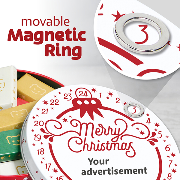 Calendrier de l’Avent magnétique avec des Napolitains de Choco Company