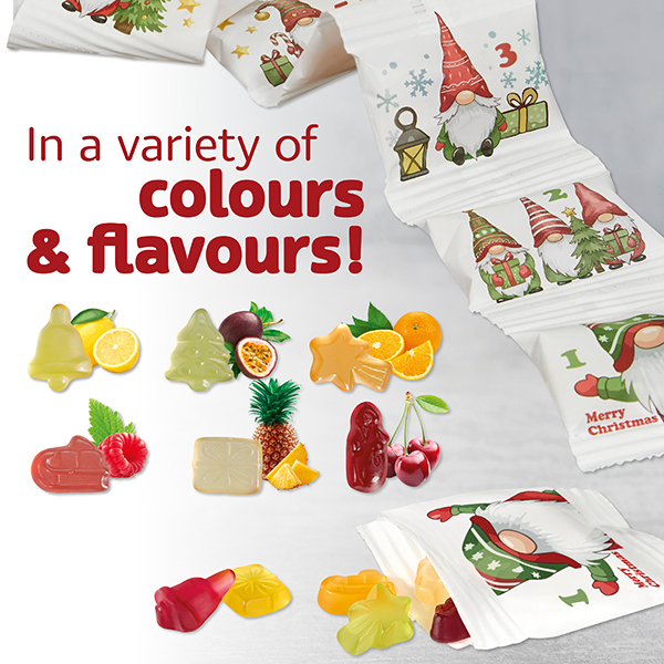 Spenderbox für Fruchtgummi-Ketten-Adventskalender