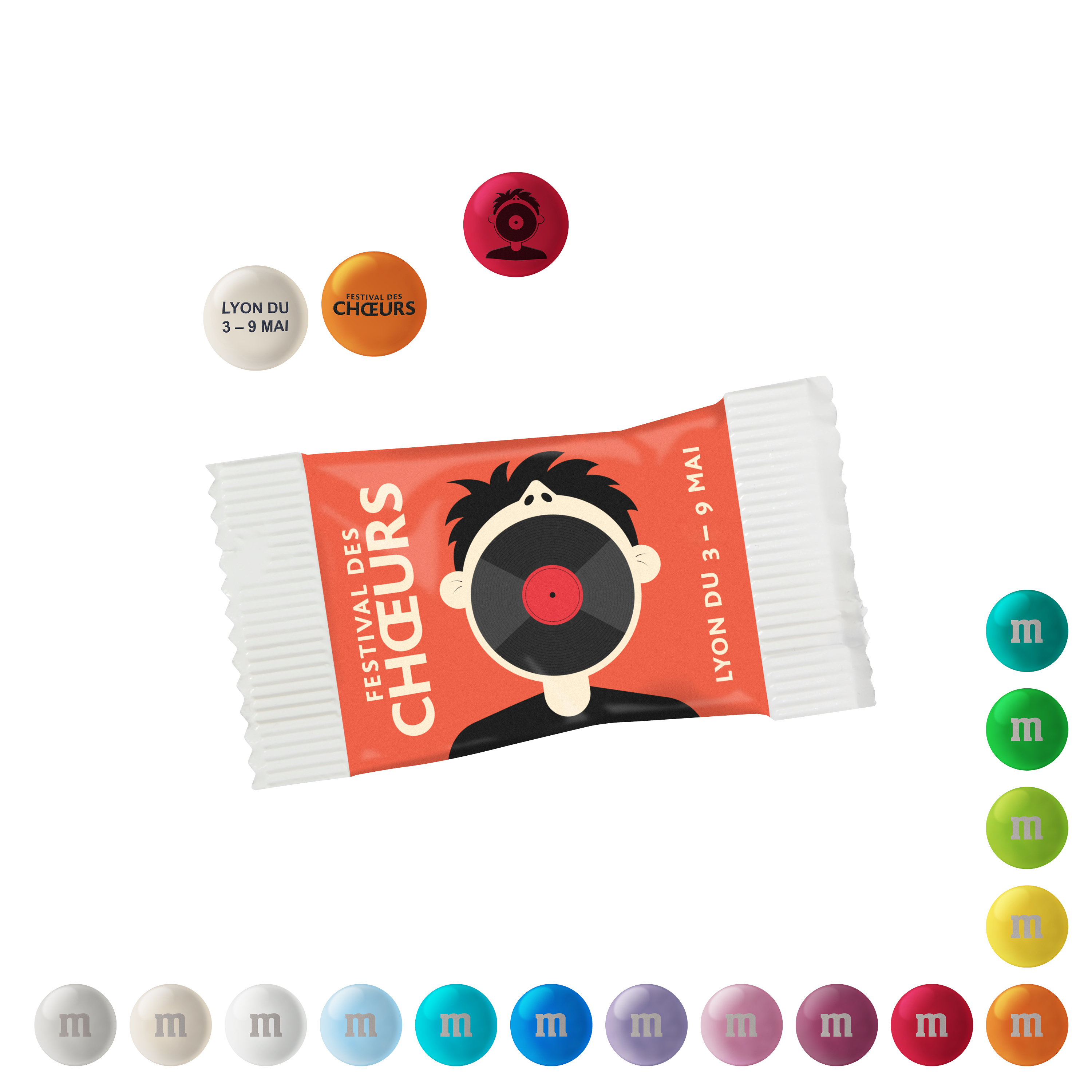 Personalisierte M&M'S® Schokolinsen im Papiertütchen 7 g