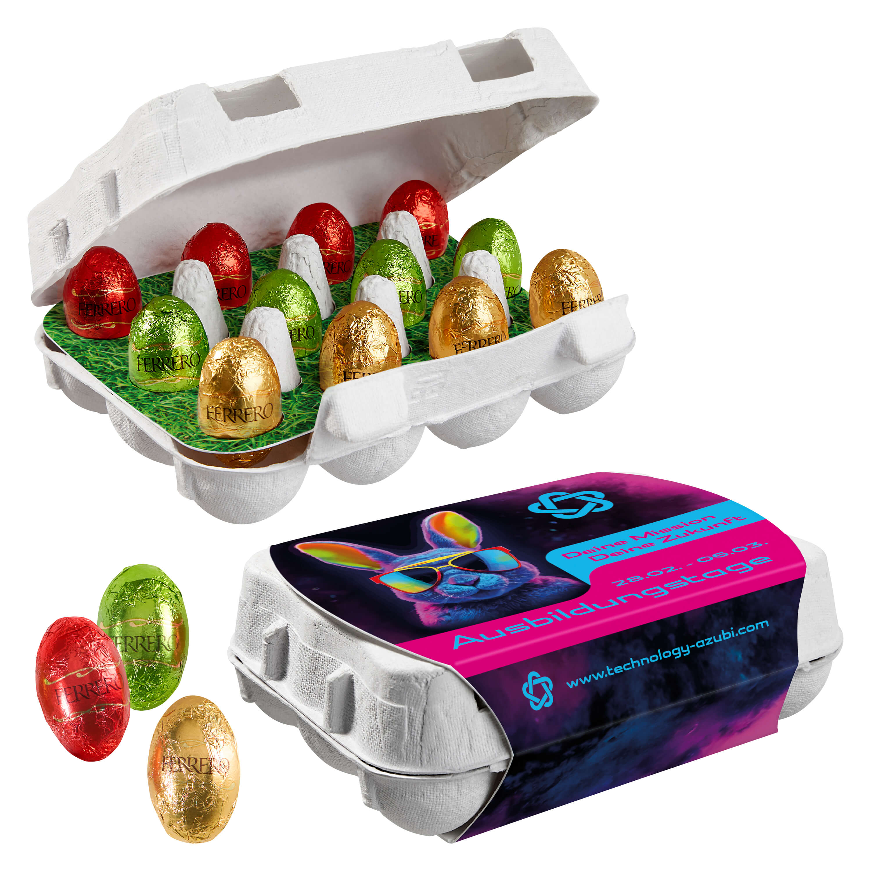 Boîte en carton de 12 œufs de Pâques Boîte en carton de 12 œufs de Pâques