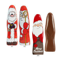 Père Noël en chocolat MINI “motifs standards”