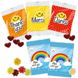Fruchtgummi-Standardformen im Standardtütchen